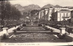 CPA Menton Vue generale du Jardin Public 