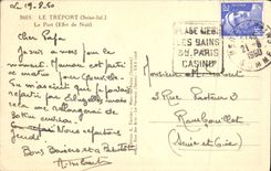 CPA Le Treport Seine Inf Le Port Effet de Nuit 