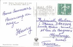 CPA Geneve Vue aerienne de la rade et du Mont Blanc 