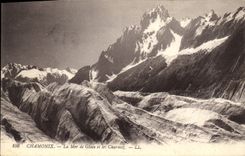 CPA Chamonix La Mer de glace et les Charmoz 