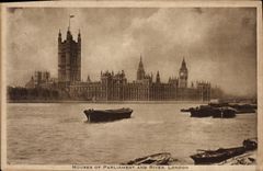 CPA Houses of Parliament and river London 