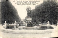 CPA Paris La Fontaine du Zodiaque par Carpeaux Represente les Quatre Parties du Monde Les Chevaux en