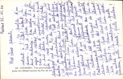 CPA Lourdes Vue generale prise de l'Observatoire du Pic du Jer 