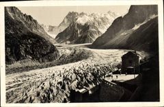 CPA La Mer de glace et la gare de Montenvers 