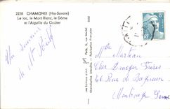 CPA Chamonix Hte Savoie Le lac le Mont Blanc le Dome et l'Aiguille du Gouter 