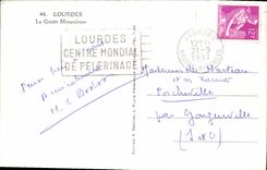 CPA Lourdes La Grotte Miraculeuse 