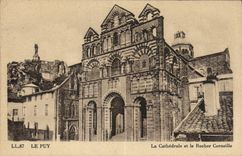 CPA Le Puy La Cathedrale et le Rocher Corneille 
