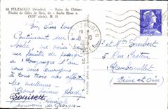 CPA Pouzauges Vendee Ruine du Chateau Feodal de Gilles de Retz