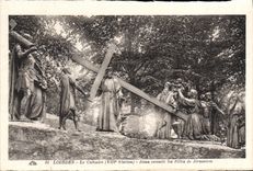CPA Lourdes Le Calvaire Jesus console les Filles de Jerusalem 