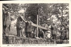 CPA Lourdes Le Calvaire Jesus tombe pour la deuxicme fois 