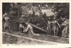 CPA Lourdes Le Calvaire Jesus tombe pour la premier fois 