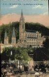 CPA Lourdes La Basilique et la Grotte 