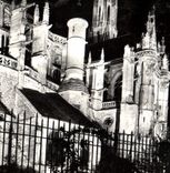 CPA Senlis Oise L'Abside de la Cathedrale vue de nuit 