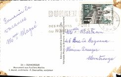CPA Dunkerque Monument aux Fusiliers Marins 