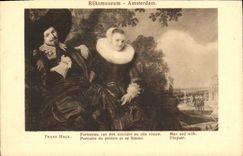 CPA Rijksmuseum Amsterdam Frans Hals Portraits du peintre et sa femme 