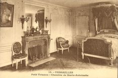 CPA Versailles Petit Trianon Chambre de Marie Antoinette 