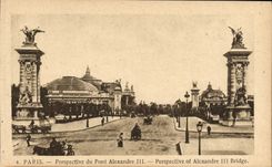 CPA Paris Perspective du Pont Alexandre III 