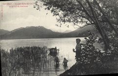 CPA Annecy Un Joli Coin du Lac et le Col de Leschaux 