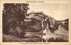 CPA Besancon les Bains Le DOubs et les Rochers de la Citadelle 