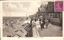 CPA Saint Aubin La Digue et la Plage 