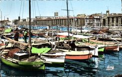 CPA Marseille Le Quai du Port et la Mairie 