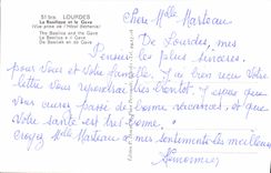 CPA Lourdes La Basilique et le Gave Vue prise de l'Hotel Bethanie 