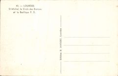 CPA Lourdes St Michel la Croix des Bretons et la Basilique 