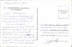 CPA Strasbourg Bas Rhin La Cathedrale 