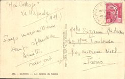 CPA Cannes Les Jardins du Casino 