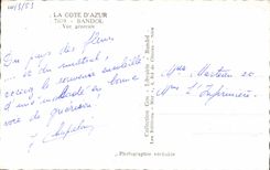 CPA La Cote d'Azur Bandol Vue generale 