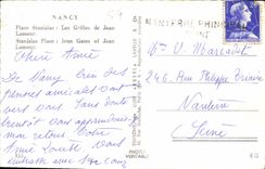 CPA Nancy Place Stanislas Les Grilles de Jean Lamour