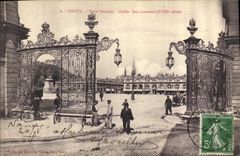 CPA Nancy Place Stanislas Grilles Jean Lamour 