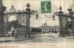 CPA Nancy Place Stanislas et Grilles Jean Lamour 