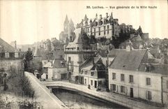 CPA Loches Vue generale de la Ville haute 