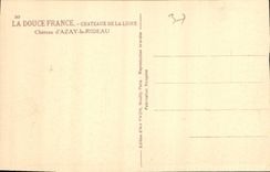 CPA Chateaux de la Loire Chateau d'Azay le Rideau