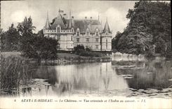 CPA Azay le Rideau Le Chateau Vue orientale et l'Indre en amont 