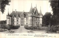 CPA Azay le Rideau Le Chateau National Musee de la Rennaisance Monument historique 