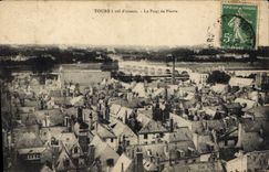 CPA Tours a vol d'oiseau Le Pont de Pierre 