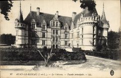 CPA Azay le Rideau Le Chateau Facade principale 