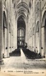 CPA Tours Cathedrale Saint Gatien Nef centrale et Choeur 