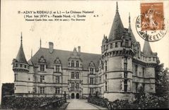 CPA Azay le Rideau Le Chateau National Facade Nord L'Entree 