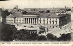 CPA Tours Le Palais de Justice vu de la Terrasse et l'Hotel Metropol et partie ouest de la Ville 