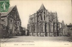CPA Tours Abside de la Cathedrale 