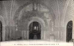 CPA Loches Porche de la Collegiale St Ours 