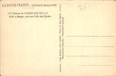 CPA Chateau de Langeais Salle a Manger ancienne Salle des Gardes 