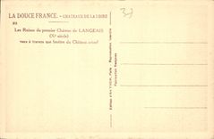 CPA Chateaux de la Loire Les Ruines du premier Chateau de Langeais vues a travers une fenetre du Cha