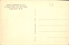 CPA Azay le Rideau Le Chateau Facade Nord 