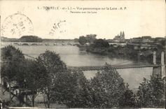 CPA Tours Vue panoramique sur la Loire 
