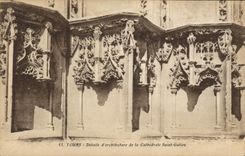 CPA Tours Details d'architecture de la Cathedrale Saint Gatien 