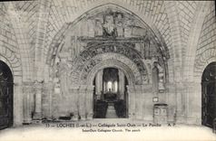 CPA Loches Collegiale Saint Ours Le Porche 